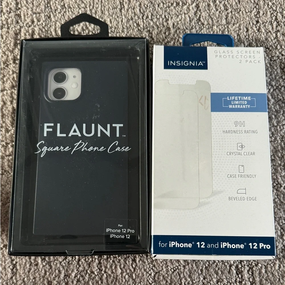 Navy blue square iPhone 12 case - Picture 4 of 4